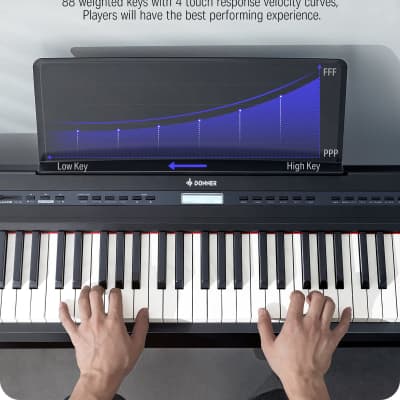 Donner DEP-20 Digital Piano 88 Weighted Keys, Hammer Action, Full Size Electric Piano Keyboard with Sustain Pedal for Beginners, Simulated Real Piano Touch image 3
