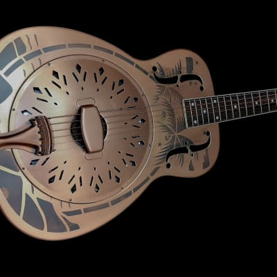 Duolian 'O'  'Islander' Resonator Guitar - Antique Copper Finish image 3