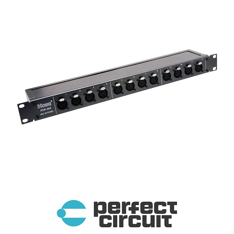 Hosa PDR-369 12-Point De-Normalled XLR Patch Bay image 1