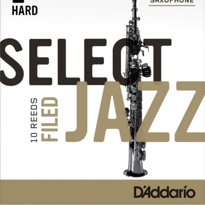 Rico Select Jazz Soprano Sax Reeds, Filed, Strength 2 Strength Hard, 10-pack image 2