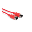Hosa - MIDI Cable 5-pin DIN to Same, Red, 10ft