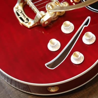 Unplayed! 2022 Kauer Guitars Super Chief Semi-Hollow Electric Guitar Wine Red w/ Bigsby + OGB image 6
