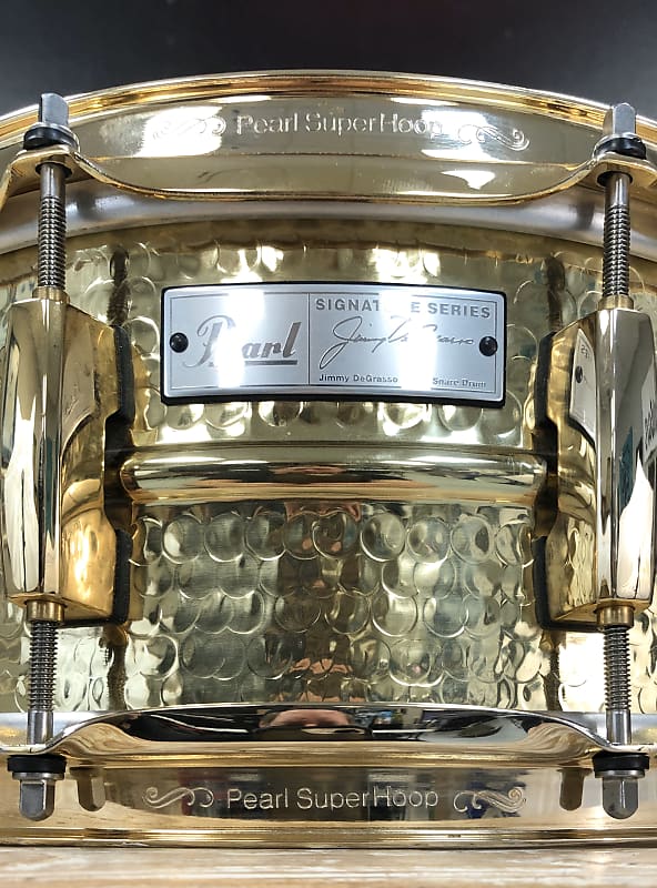 Pearl JD1455 Jimmy De Grasso Snare 14x5.5, Hammered Brass favorable  buying at our shop