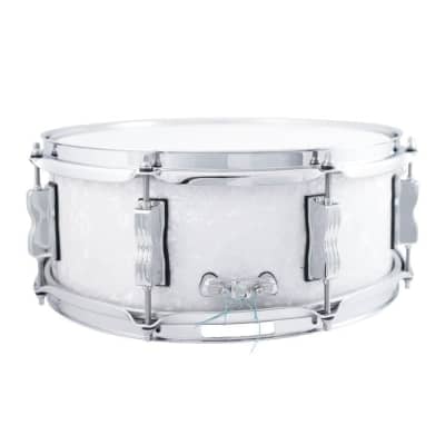 Ludwig Legacy Maple Snare Drum 14x5.5 White Marine Pearl image 3