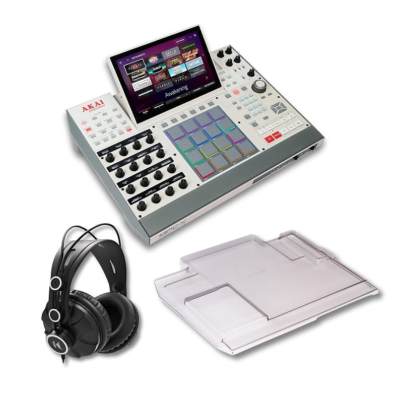 Akai Professional MPC X SE Standalone Production Workstation and Beat Maker  Bundle with Decksaver MPC X Cover and Closed-Back Studio Monitor Headphones  | Reverb