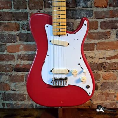 Fender Bullet  *RARE* Early Version - "Bridge-On" Pickguard (Fiesta Red 1981) image 5