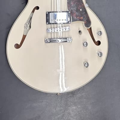 D'Angelico Premier DC Semi-Hollow Double Cutaway with Stop-Bar Tailpiece 2010s - White image 1