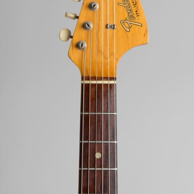 Fender  Duo-Sonic II Solid Body Electric Guitar (1966), ser. #145972, original grey hard shell case. image 5
