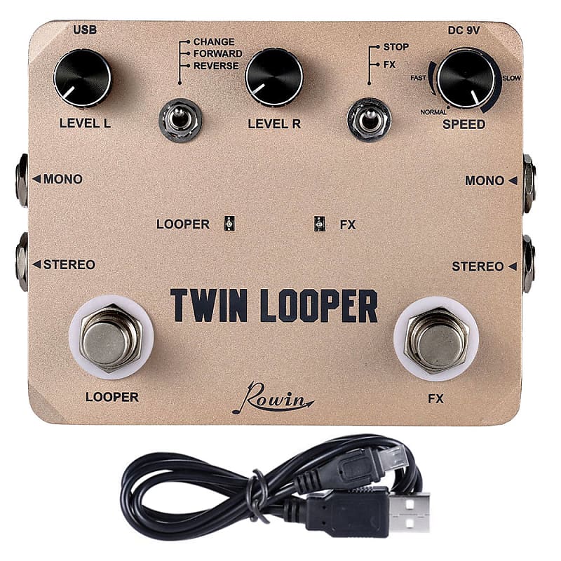 ギター TwinLooper Rowin Amazon.com: Rowin Twin Looper Station Electric Guitar Effect