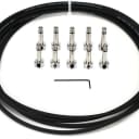 Lava Cable Solder-Free Kit Right Angle PISTON Plugs (10): 10' Black Cable