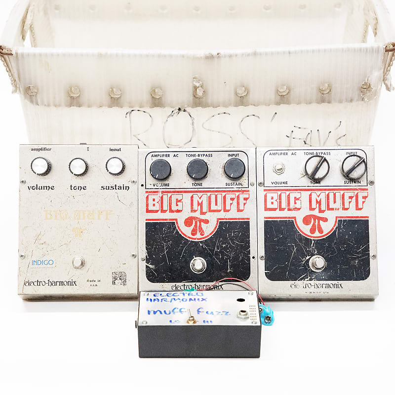 The Indigo Ranch Studio Electro-Harmonix Big Muff Collection Rare Lot of 4 EH Electro Harmonix Big Muff Effects Pedals Used by Korn Slipknot Ross Robinson Nu Metal History image 1