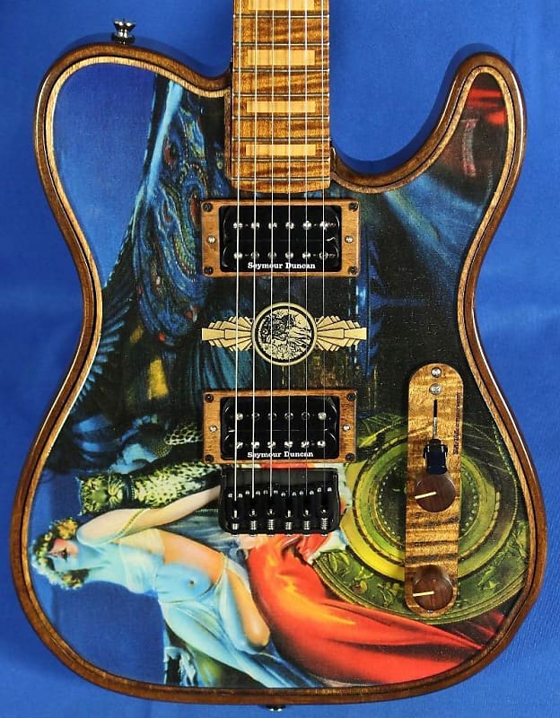 Walla Walla Guitar Company Maverick Pro Crystal Lady And The Cat Tele Guitar w/OHSC image 1