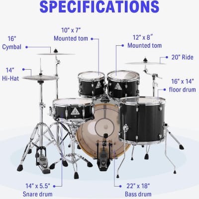 Internal Practice Pad Drum Set WInternal Practice Pad Drum Set W  