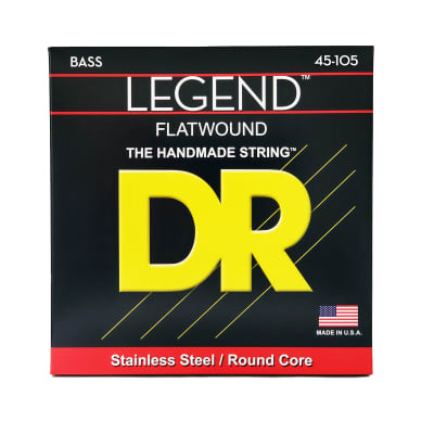 DR Strings Legend Polished Flatwound Stainless Steel Bass Strings: Medium 45-105 image 3