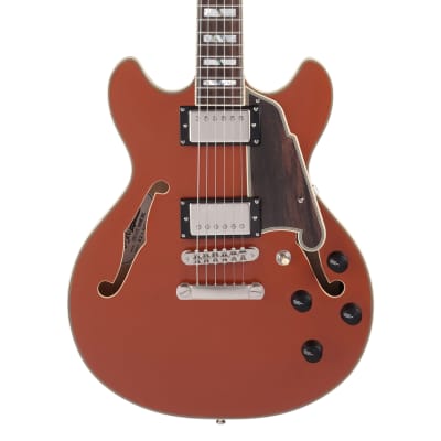 D'Angelico Deluxe Mini DC Limited Edition Semi-hollowbody Electric Guitar - Rust image 4