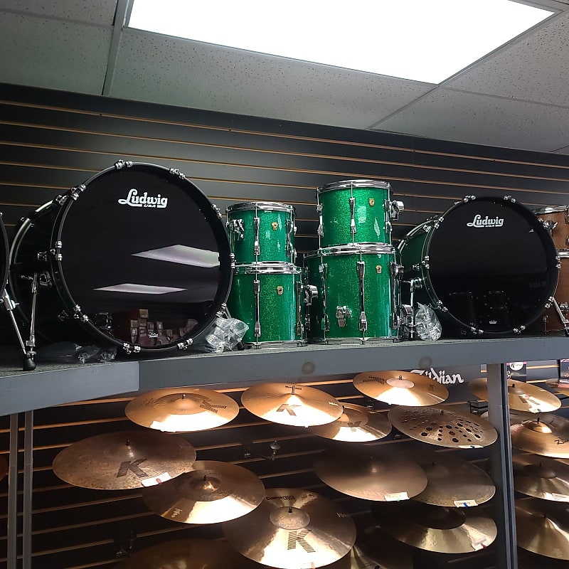 Used Ludwig Double Bass Drum Classic Maple Shell Kit Reverb