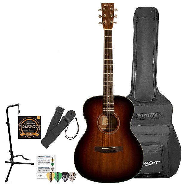 Sigma Guitars 15 Series Mahogany Guitar with ChromaCast Accessories, Shadowburst - Folk / Acoustic-Electric / 2 image 1