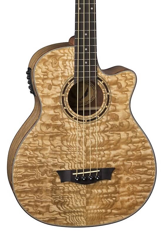 Dean EQABA GN Exotica Quilt Ash Acoustic-Electric Bass Gloss Natural image 1
