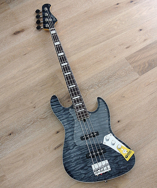Bacchus Global Series - WL-007 - 4 String Bass - Quilted Maple - Black Oil  Finish - Clearance