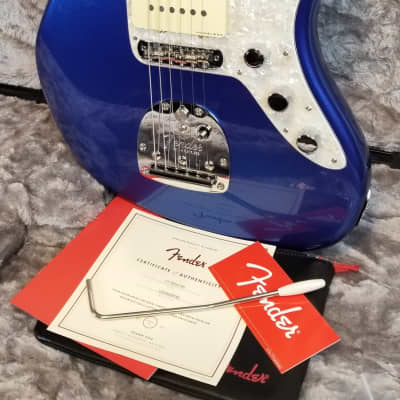 Fender American Ultra Jazzmaster, Maple Fingerboard, Cobra Blue, Molded Case 2023 image 4