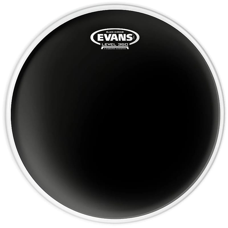 Evans TT08CHR Black Chrome Drum Head - 8" image 1