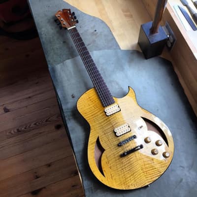 Marchione Semi-Hollow Maple / Mahogany Guitar  --   Brazilian Rosewood Fingerboard  -- image 17