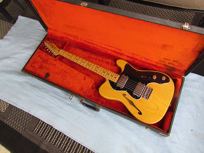 1977 Fender Telecaster Thinline Natural Finish All Original W/Original Case Clean! image 1