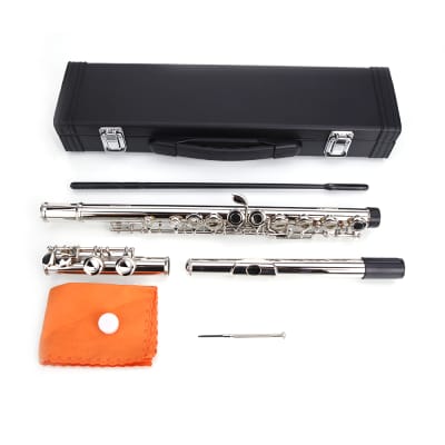 Nickel Plated C Closed Hole Concert Band Flute 2020s - Silver image 1