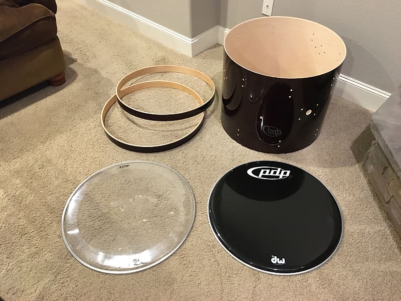 PDP Concept Birch Bass Drum project shell 22" x 18" + Hoops + Reverb