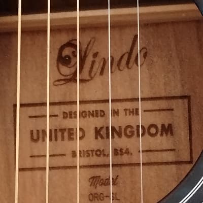 Lindo Lindo ORG-SL Slim Blue Electro Acoustic Guitar and Padded Gigbag 2023 - Blue image 5