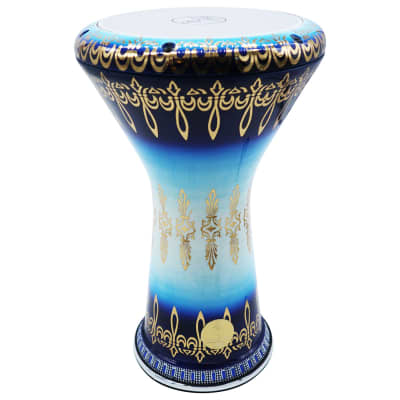 The 17.75'' Stunning Metallic Blue Gawharet El Fan Darbuka