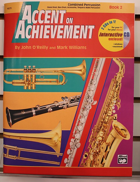 Alfred 00-18271 Accent on Achievement - Percussion: Snare, Bass Drum, Accessories (Book 2) image 1