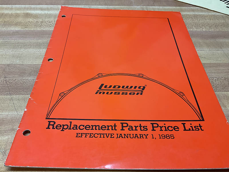 Ludwig Musser Replacement Parts Price List Reverb