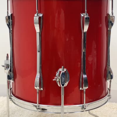 Ludwig 70s Mach 4 drum set 13/16/24/5x14 Supra and canister throne. Red Silk image 22