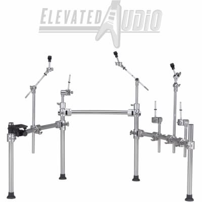 Roland MDS Stage Rack for V-Drums, NEW, Chrome, w/ Internal Cabling for TD-50X or TD-50 Modules, fits 22" Bass Drum