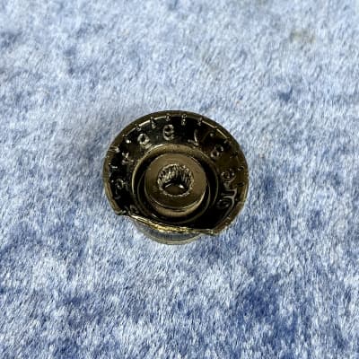 1960's Gibson Black Reflector Guitar  Knob  "No Tone-Volume"  Cracked but Functional (SG-LP-335) image 5