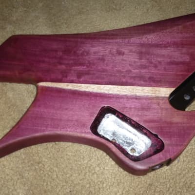 unique stock, "Tree of life"carved spectacular solid purpleheart guitar and bass,ships direct image 15