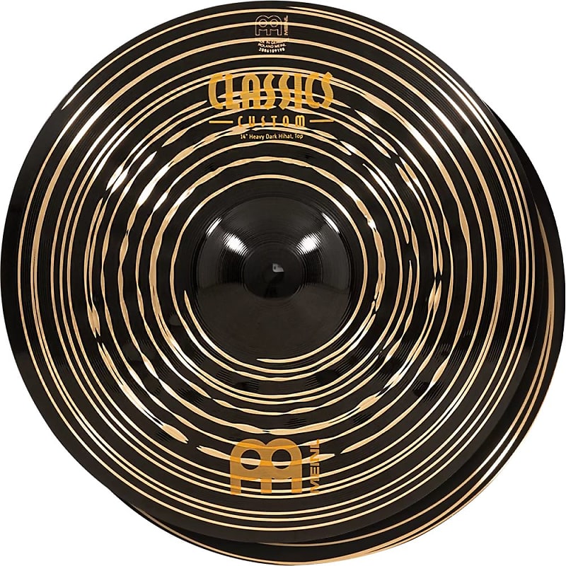Meinl Classics Custom Heavy Dark Hi Hat Cymbals 14" image 1