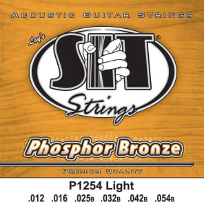 SIT P1254 Phosphor Bronze Acoustic Guitar Strings - Light (12-54)