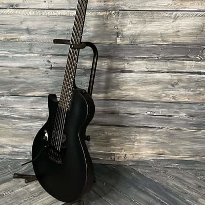 Mint ESP/LTD Left Handed EC-FR Black Metal Electric Guitar- Satin Black image 4