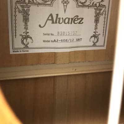 Alvarez AJ60 S 12 NAT Acoustic Guitars - Natural image 3