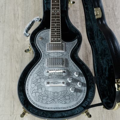 Zemaitis A24MF Antanus Metal Front Guitar, Black, Rosewood Board 