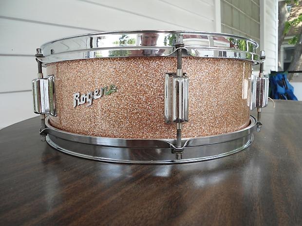 Rogers Luxor 5x14" 6-Lug Wood Snare Drum with Beavertail Lugs 1960s image 2