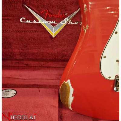 Fender F22 Limited Edition 64 Stratocaster Relic Aged Fiesta Red for sale