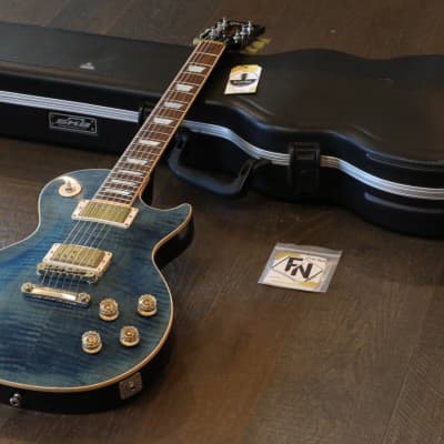 2015 Gibson Les Paul Traditional 100 Single-Cut Electric Guitar Ocean Blue for sale