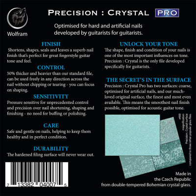 Wolfram Precision : Crystal Pro - two-sided crystal nail file for artificial nails image 3