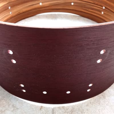 Pearl 14x6.5 mahogany/gum wood snare drum shell (ONLY) Red Satin Mahogany masterworks masters limited edition DIY Free Shipping! image 3