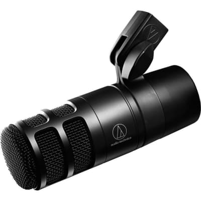 Audio-Technica AT2040 Hypercardioid Dynamic Podcast Microphone Includes pivoting stand mount image 1
