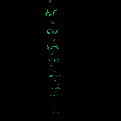 7 string Green Glo Vine Inlay  Neck-fits ibanez (tm) rg jem UV bodies- 65mm Heel - J1580 image 2