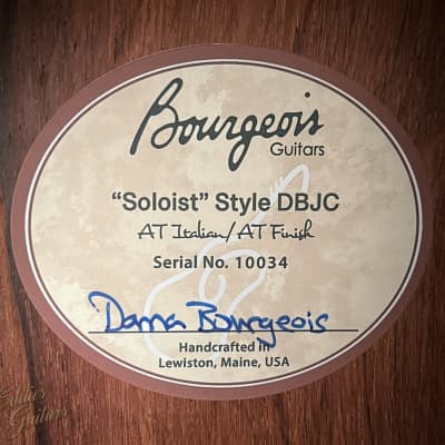Bourgeois DBJ/C The Soloist - Aged Tone Italian Spruce & Madagascar Rosewood image 23